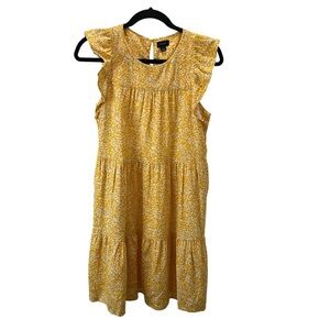 J. Crew Yellow Printed Dress
